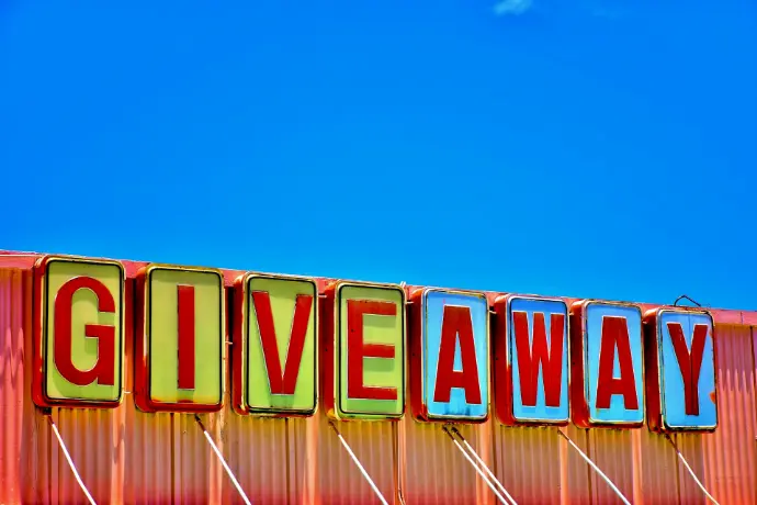 Giveaway warehouse signage